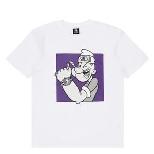 Sinclair Global Lifestyle Men’s White Popeye Graphic T-Shirt